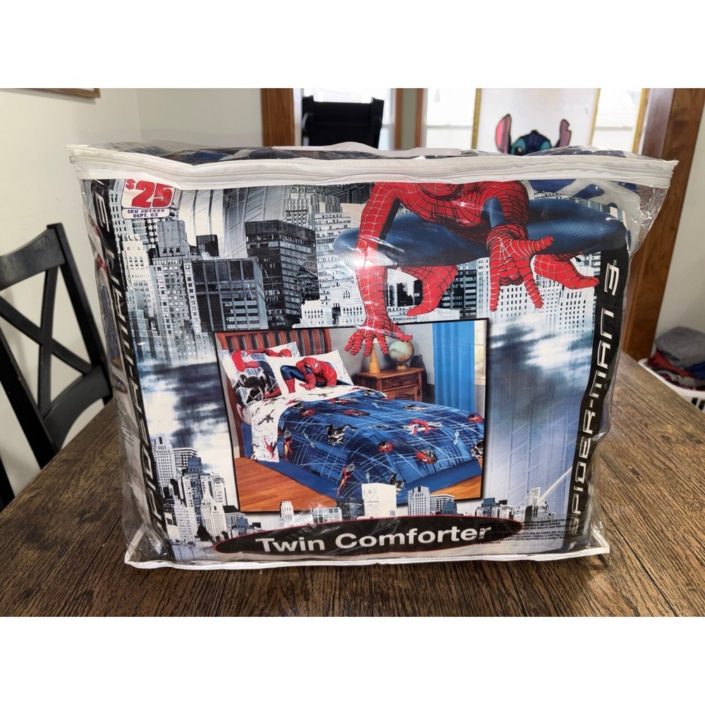Vintage Y2K 2007 Spider-Man 3 reversible twin comforter